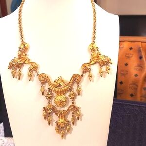 Vendome‎ Necklace RARE Goldtone Articulated - Collectible Vintage